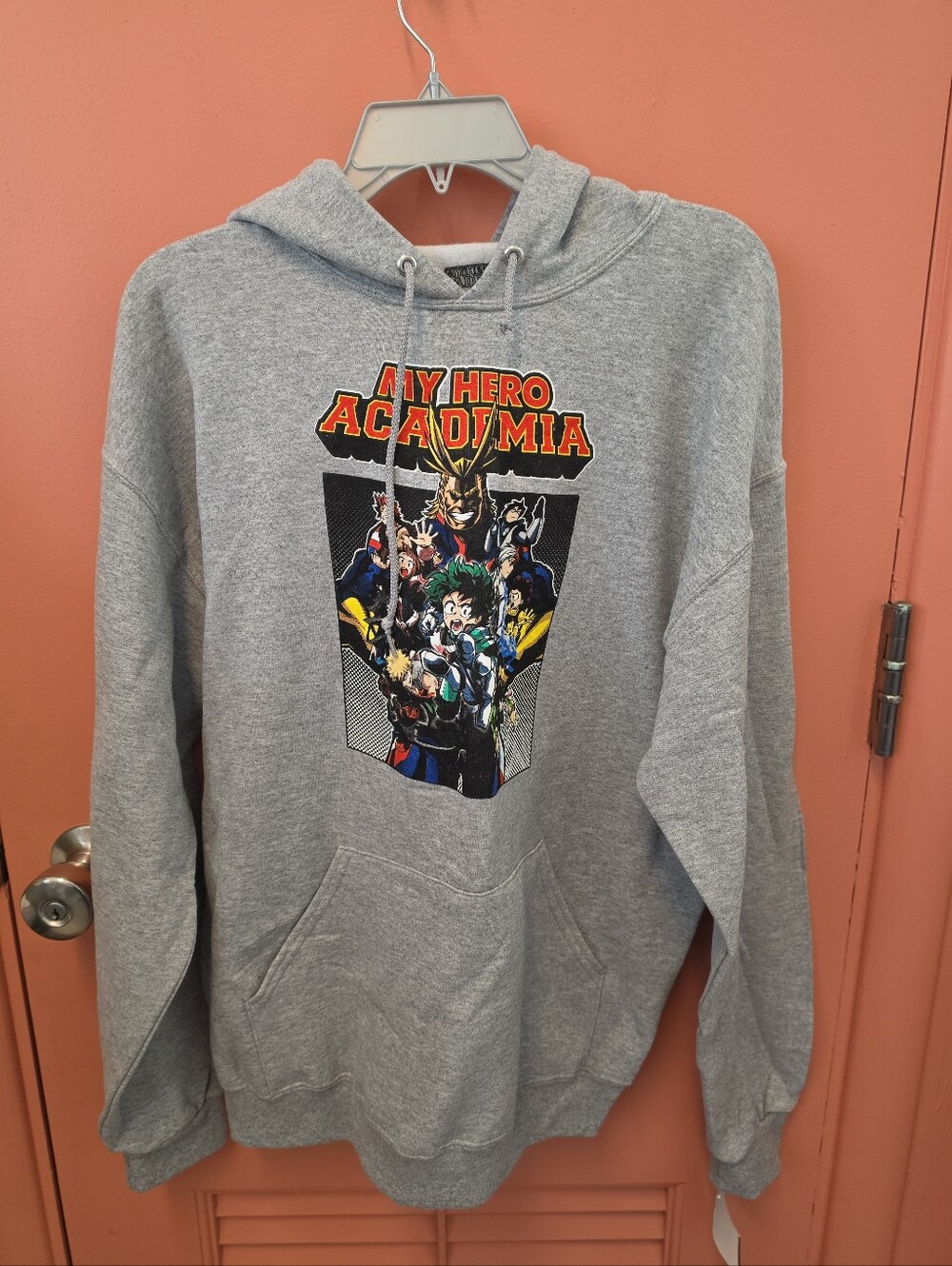 NWT Funimation Adult Size XL My Hero Academia Gray Hoodie Sweatshirt With Hood